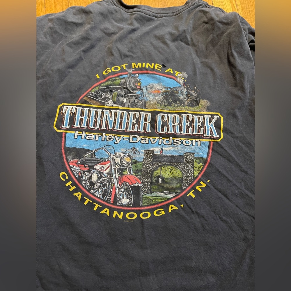 Y2k Vintage Sleeveless Harley Davidson Cut Off T Shirt - Picture 5 of 10